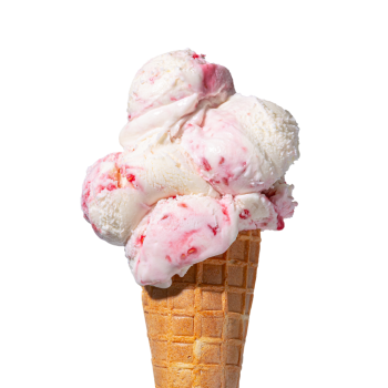 Śmietanka z malinami