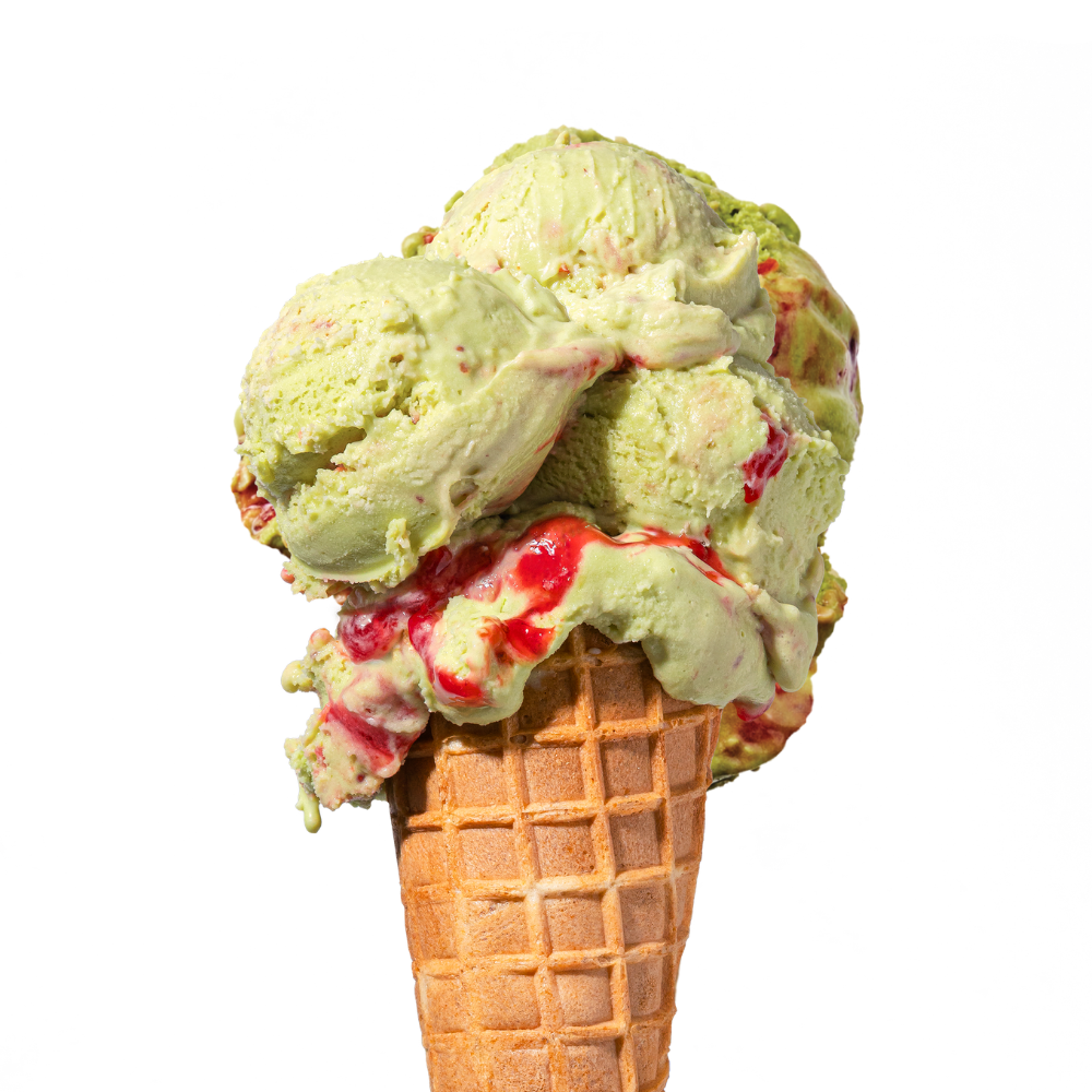 Matcha Latte z truskawkami