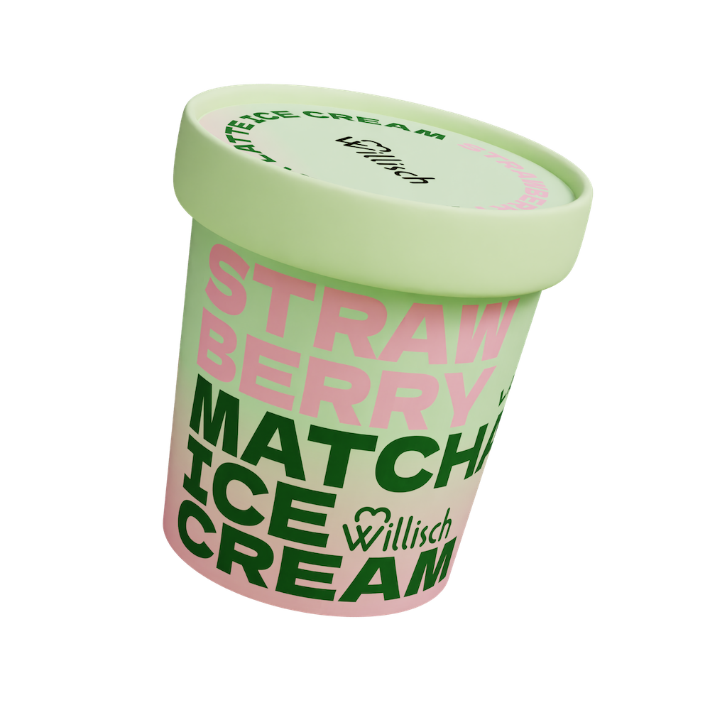 Matcha Latte z truskawkami
