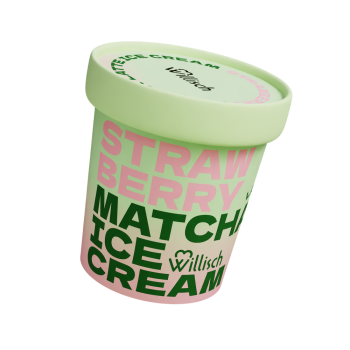 Matcha Latte z truskawkami